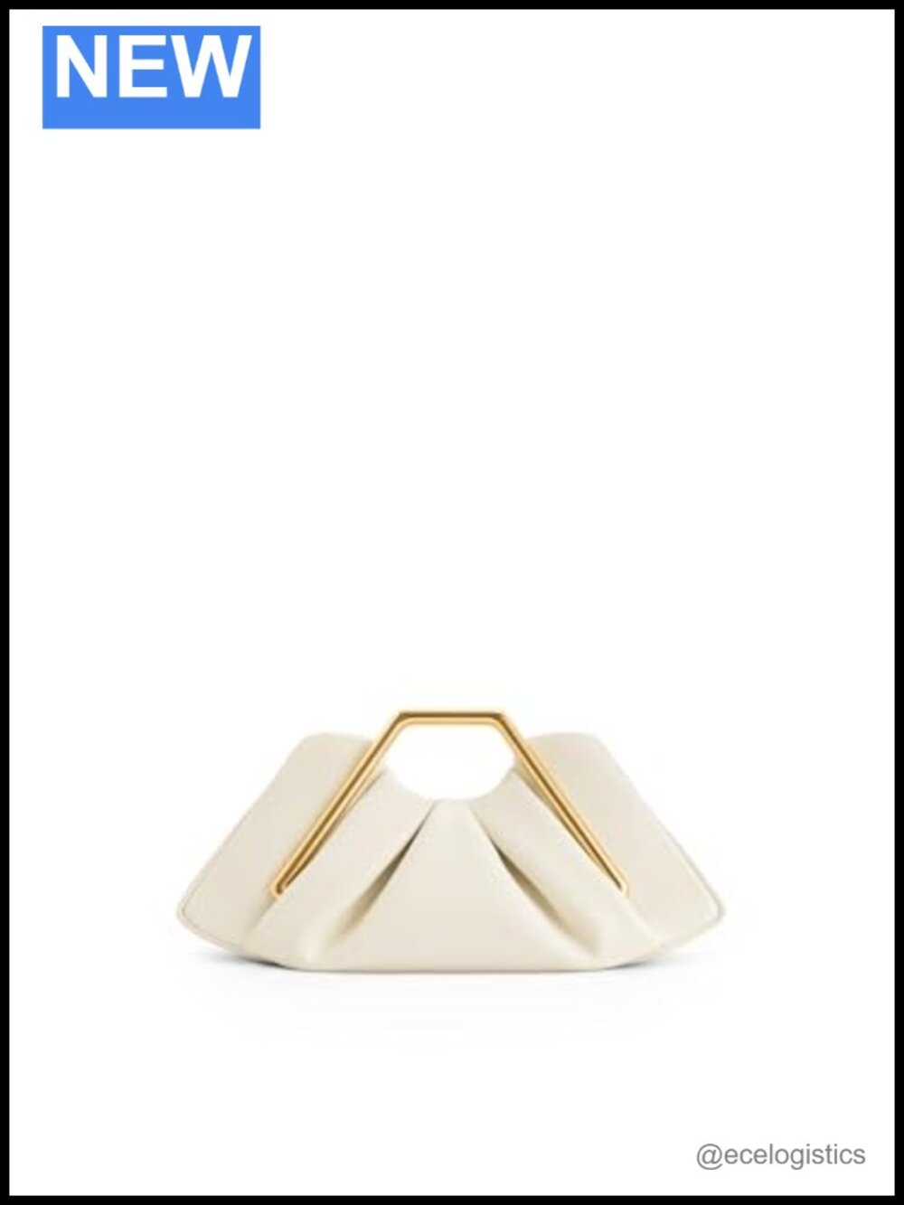 Vegan Leather Gold Frame Clutch Fits iPhone Pro Max Wristlet